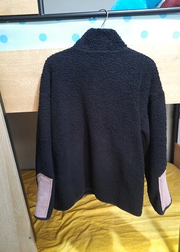 Erkek Çocuk Siyah Peluş Fermuarlı Sweatshirt - Görsel 5