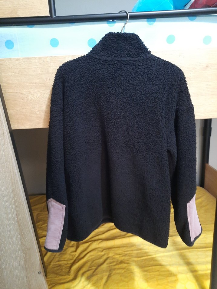 Erkek Çocuk Siyah Peluş Fermuarlı Sweatshirt - Görsel 5