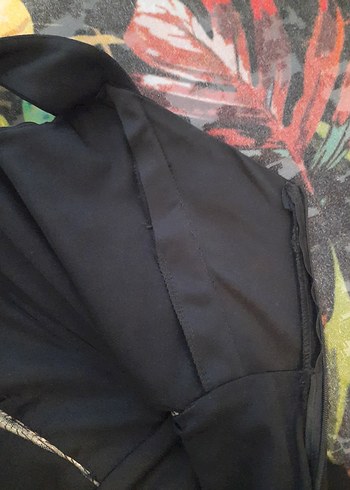 Alfabeta Kadın Siyah V Yakalı Uzun Abiye Elbise - Görsel 7