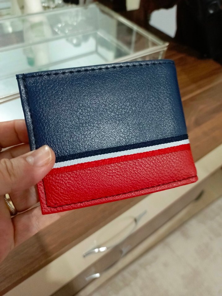Lacivert Kırmızı Tommy Erkek Cüzdan - Görsel 3