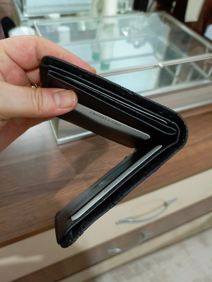 Siyah Desenli Erkek Cüzdan - Görsel 2