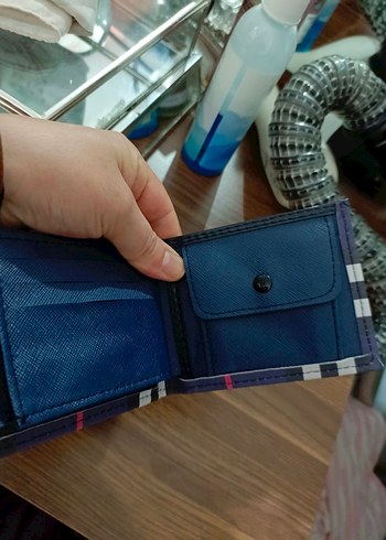 Lacivert Ekose Erkek Cüzdan - Görsel 7