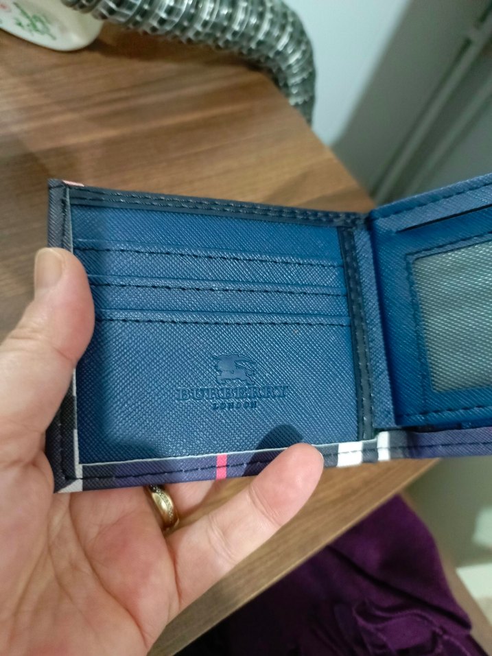 Lacivert Ekose Erkek Cüzdan - Görsel 2