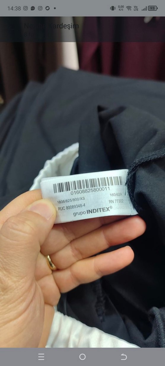 orijinal Zara pantolon ürünün bedenleri mevcuttur - Görsel 5