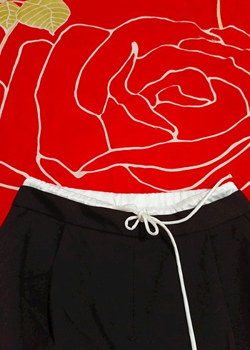 Siyah Midi Kadın Kumaş Pantolon XS beden - Görsel 4