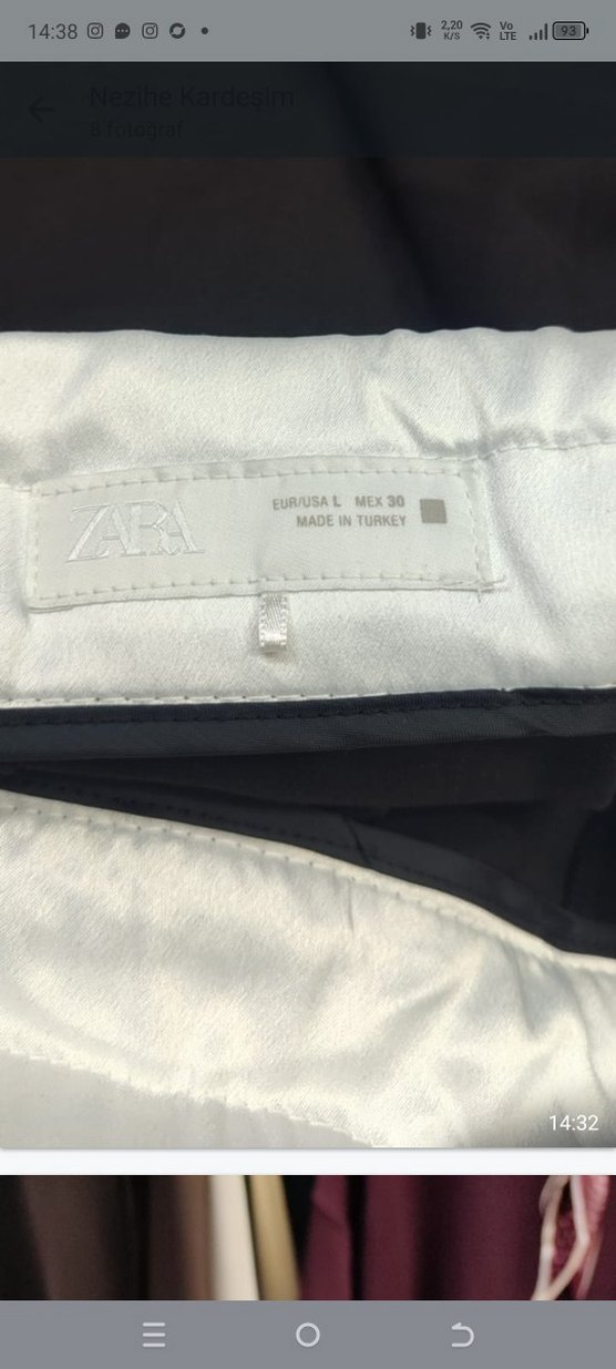 Siyah Midi Kadın Kumaş Pantolon XS beden - Görsel 5