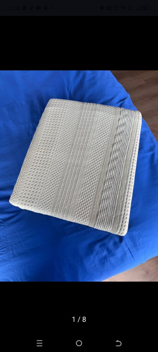 Bej Renkli Düz Desen Yatak Örtüsü bambu markası - Görsel 3