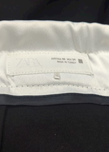 Siyah Midi Kumaş Kadın Pantolon orijinal Zara marka - Görsel 3