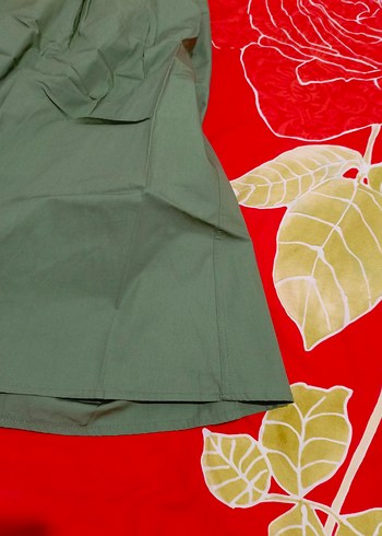 Düğmeli Kadın Haki Kumaş etek M beden L beden uyumlu - Görsel 6