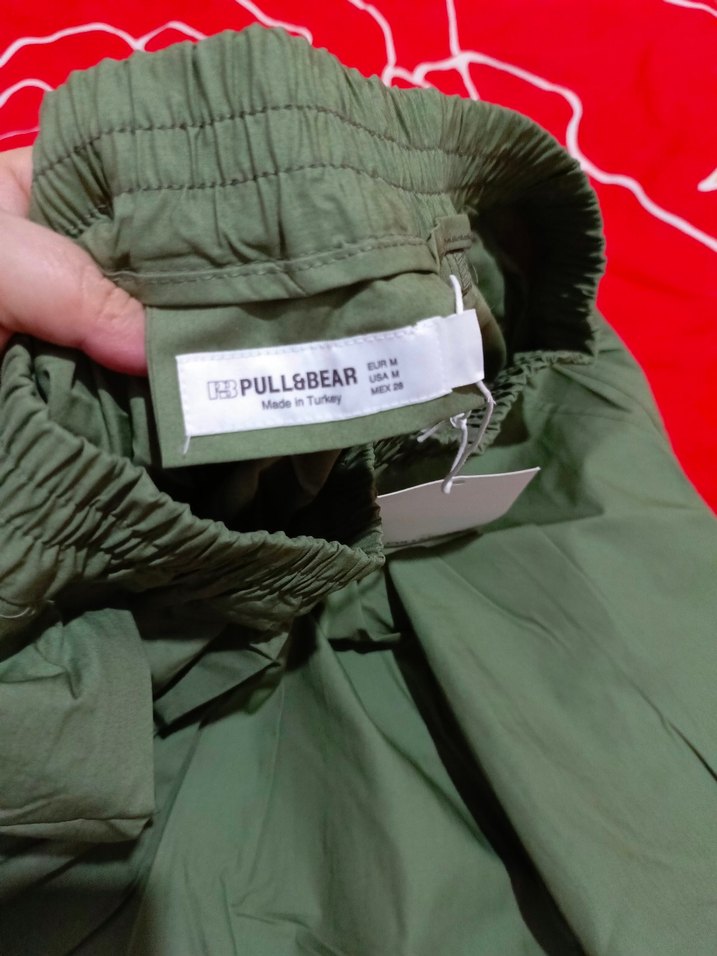 Düğmeli Kadın Haki Kumaş etek M beden L beden uyumlu - Görsel 3