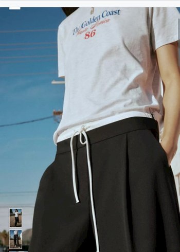 Kadın Siyah Regular Fit Kumaş Pantolon Zara markası - Görsel 18