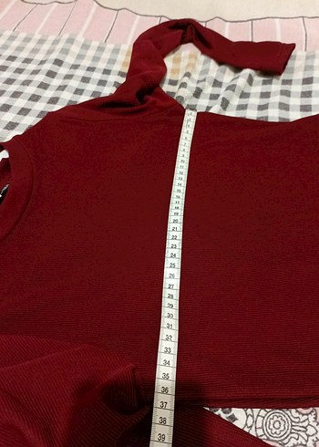 Bordo renk Uzun Kollu Tulum ölçüleri mevcut - Görsel 5