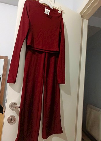 Bordo renk Uzun Kollu Tulum ölçüleri mevcut - Görsel 8