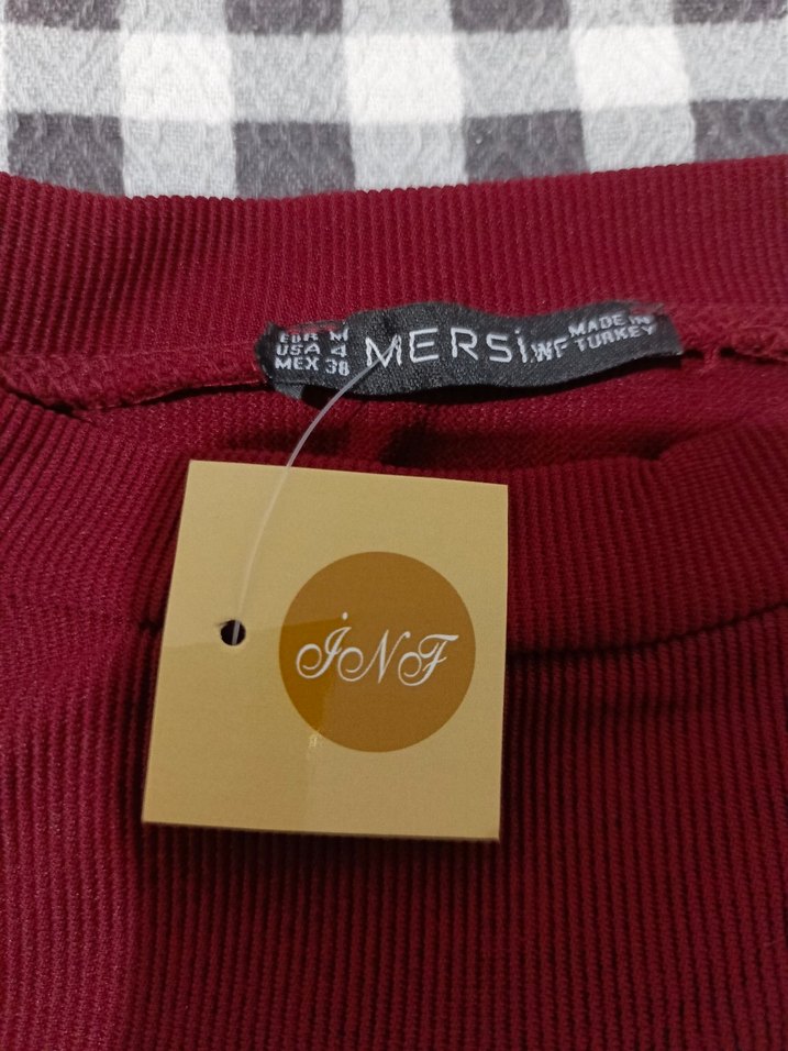 Bordo renk Uzun Kollu Tulum ölçüleri mevcut - Görsel 2