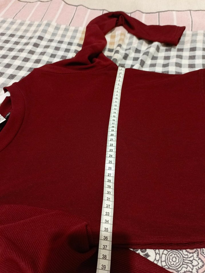 Bordo renk Uzun Kollu Tulum ölçüleri mevcut - Görsel 5