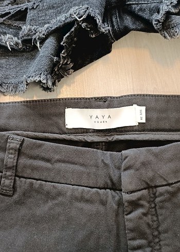 Kadın Bağlama Desenli Kısa Kot Şort S M uyumlu - Görsel 3