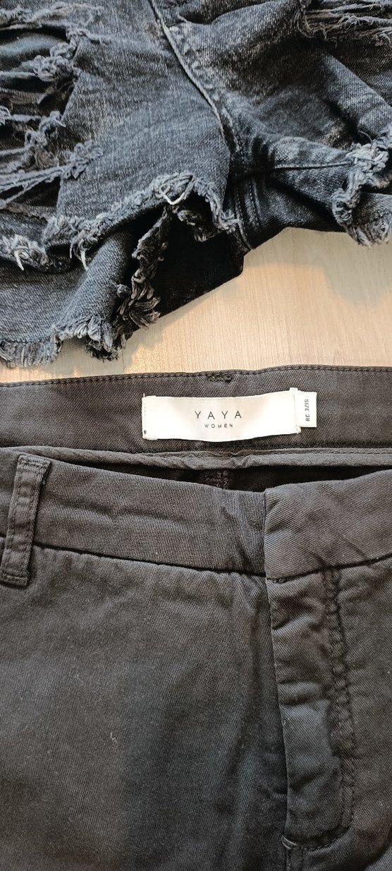 Kadın Bağlama Desenli Kısa Kot Şort S M uyumlu - Görsel 3