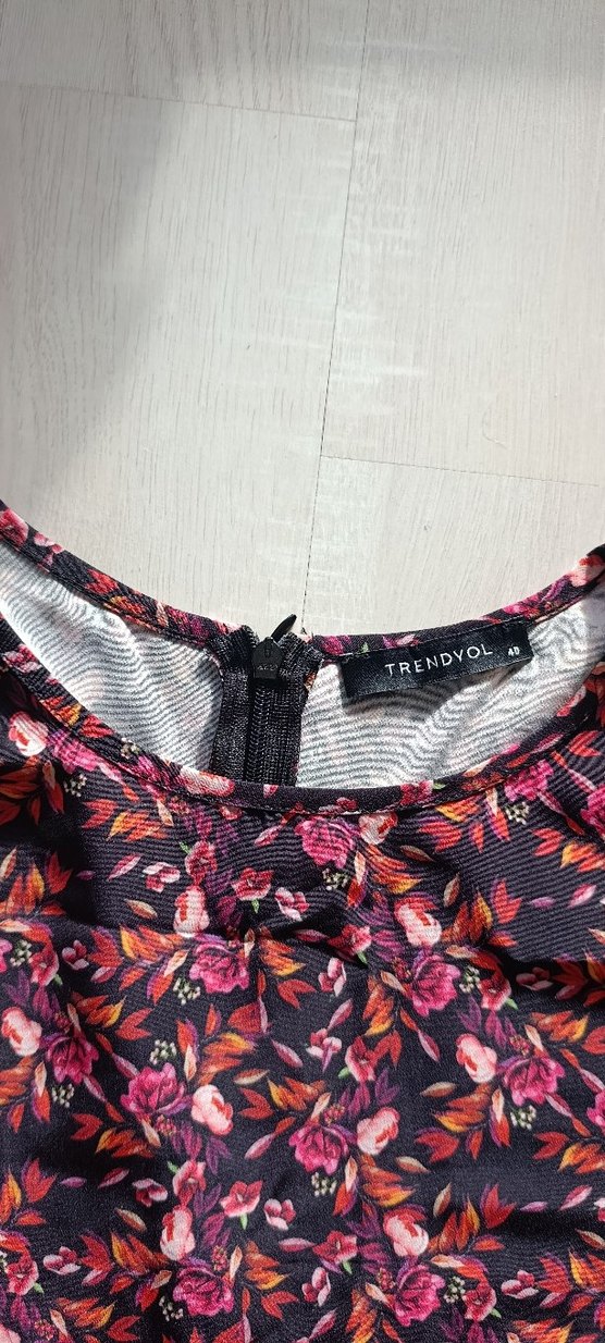 Bordo Kadın Midi Triko Elbise - Görsel 4