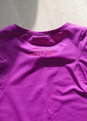 Mor Kısa Kollu spor tişörtü - Görsel 4