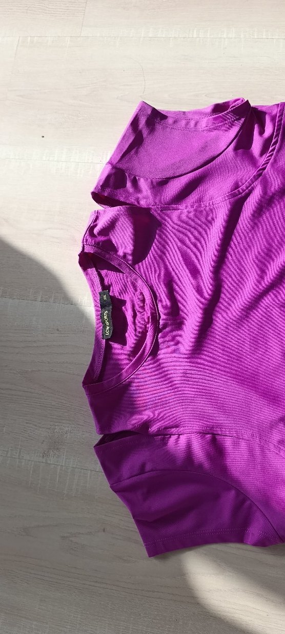 Mor Kısa Kollu spor tişörtü - Görsel 2