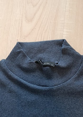 Gri Yüksek Yakalı Uzun Kollu Hamile Taytı - Görsel 6