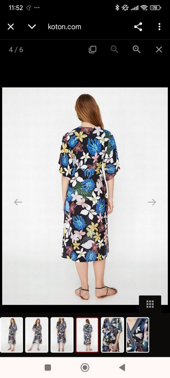 Çiçek Desenli Uzun Bohem Kimono - Görsel 2