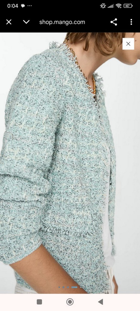 Kadın Beyaz Kısa Örgü Hırka - Görsel 3