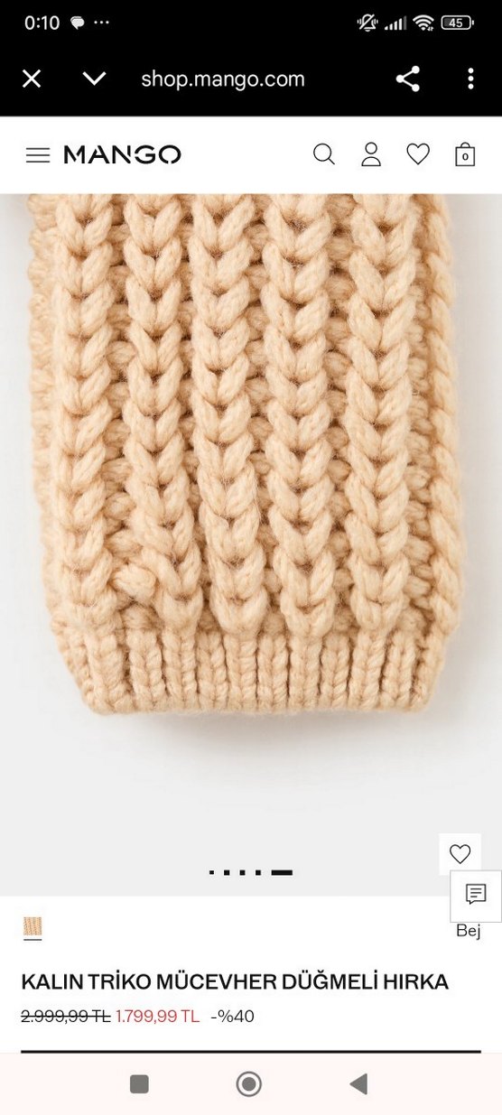 Bej Uzun Kollu Kadın Hırka - Görsel 5