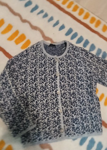 Gri Örgü Kadın Hırka, Rahat Kesim - Görsel 2