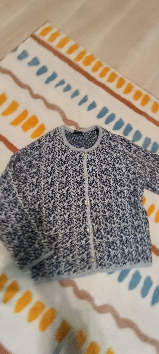 Gri Örgü Kadın Hırka, Rahat Kesim - Görsel 2