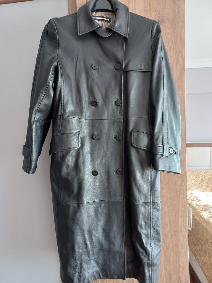 Gri Deri Kadın Ceket - Görsel 5