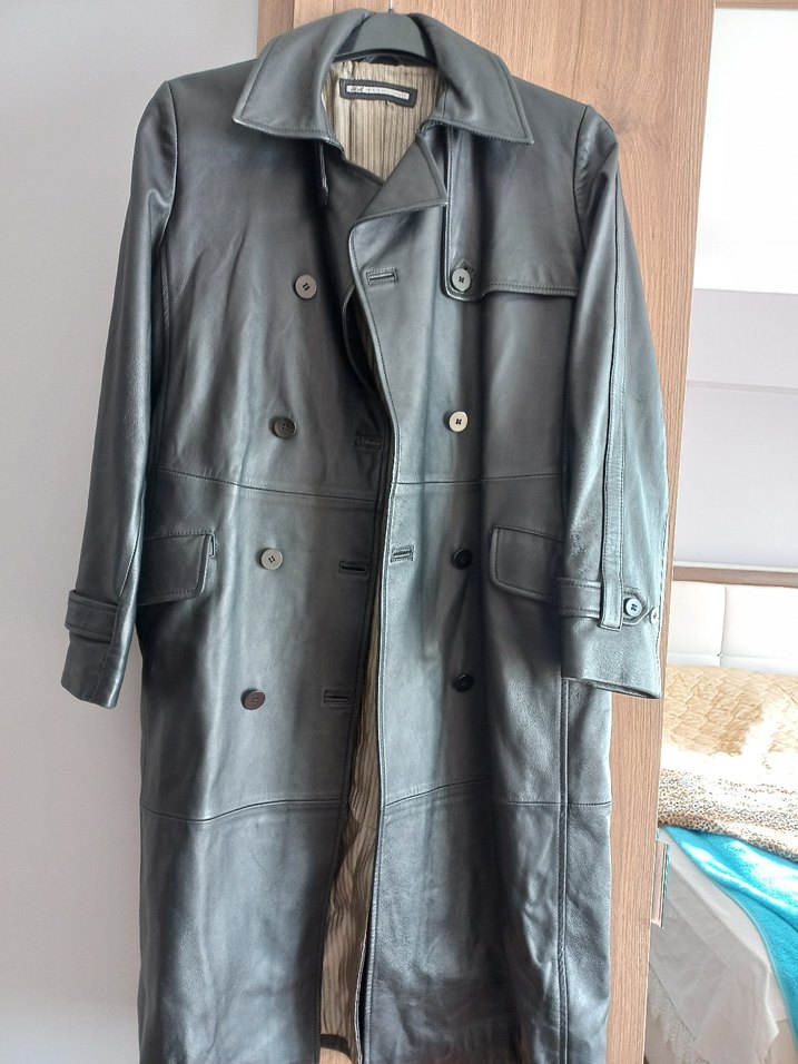 Gri Deri Kadın Ceket - Görsel 3