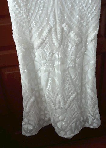 V yaka bohem uzun gelinlik - Görsel 6