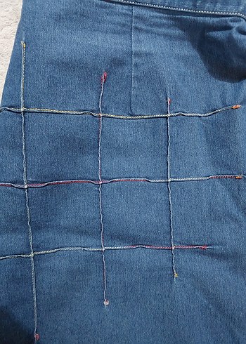 Kadın Mavi Uzun kot 
Etek - Görsel 4