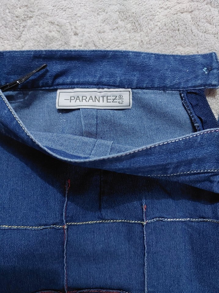 Kadın Mavi Uzun kot 
Etek - Görsel 3