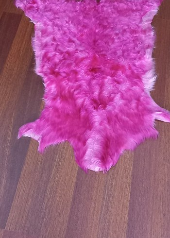 Pembe Bohem Tarzda hakiki post Halı - Görsel 2