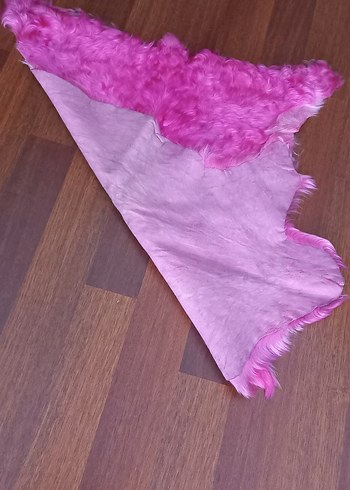 Pembe Bohem Tarzda hakiki post Halı - Görsel 3