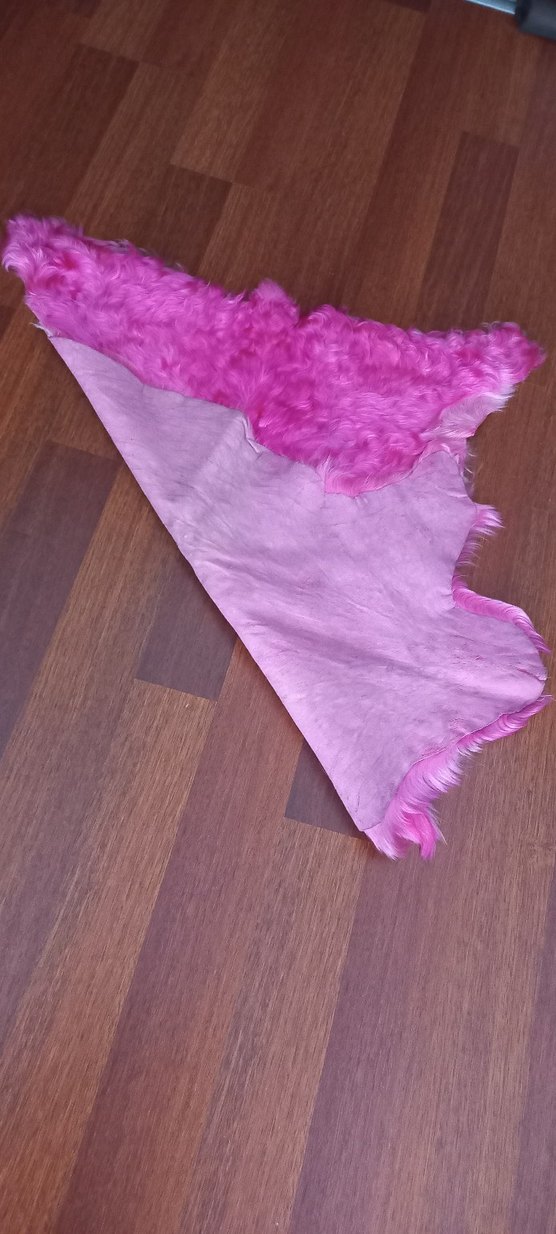 Pembe Bohem Tarzda hakiki post Halı - Görsel 3