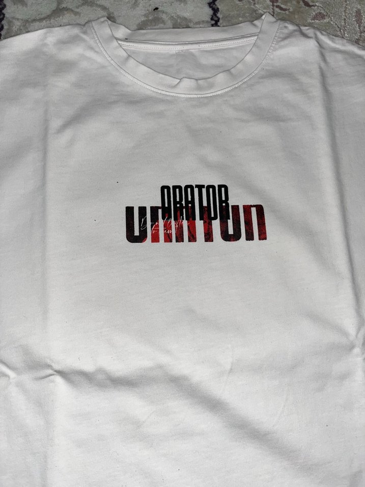 Sırt Baskılı Beyaz Oversize Tshirt - Görsel 3