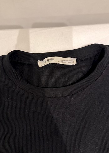 Pull and Bear Pullandbear yandan dekolteli siyah fitilli elbise