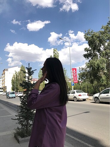 m Beden mor gömlek