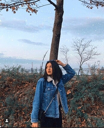 m Beden mavi Renk İçi kürklü kot ceket