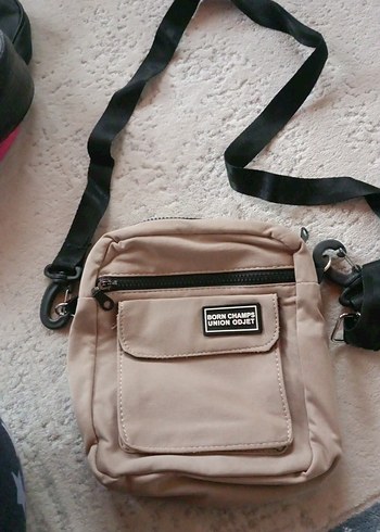 Bej Kadın Fermuarlı Çapraz Çanta - Görsel 2