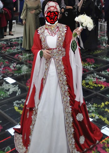 Diğer Kadife Kırmızı Kadın Bindallı / Kaftan Elbise