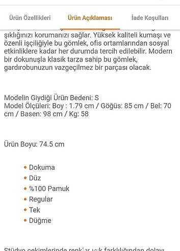 l Beden Setre gömlek