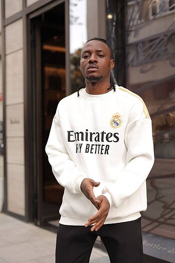 s Beden beyaz Renk Real Madrid Sweatshirt