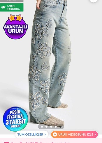 American Vintage Nakis Detayli Kadin Jean