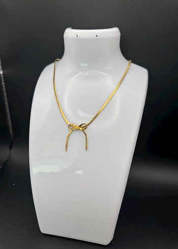 Accessorize Minimalist Altın Renkli Fiyonk Detaylı Kolye