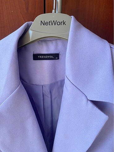 34 Beden Blazer ceket lila dokuma