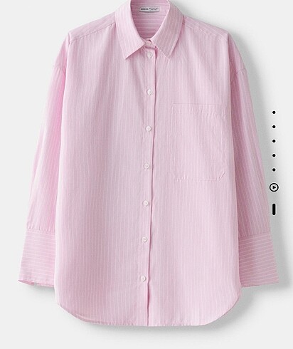 Bershka Çizgili oversize gömlek